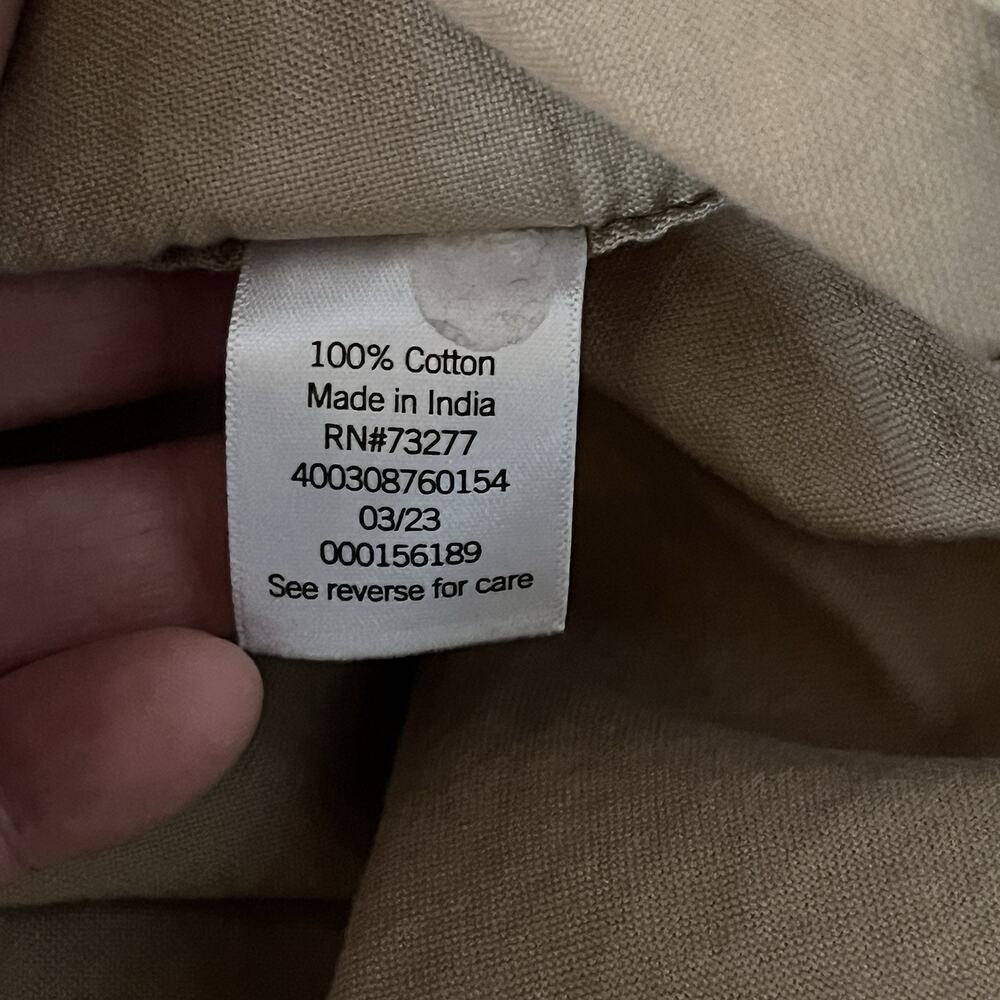 Sonoma Men's Button Down Shirt Beige Khaki Cotton Size XL - Picture 10 of 10